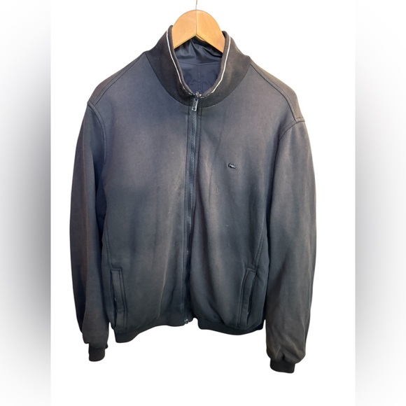 Lacoste Reversible Bomber Weather Resist Nylon Jacket Supreme Black Size Large - Picture 1 of 8